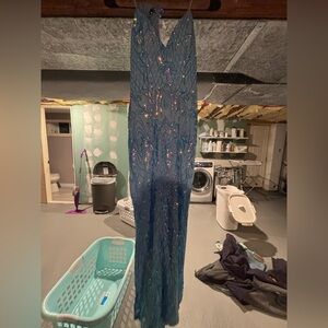 Crystal Doll Light Blue Sequin Dress